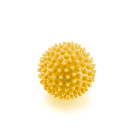 4Fizjo Spike Ball, balle de massage à pointes, jaune, 10 cm