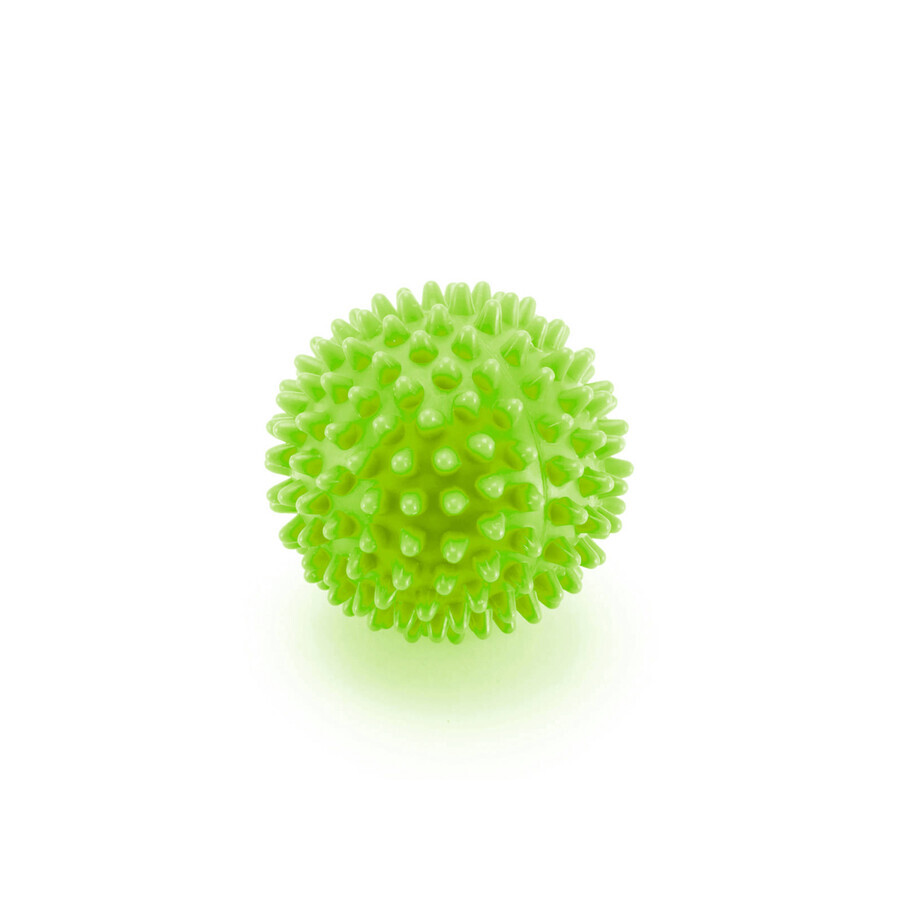 4Fizjo Spike Ball, balle de massage à pointes, verte, 9 cm