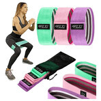 4Fizjo Hip Band 3 Piece Exercise Resistance Band Set