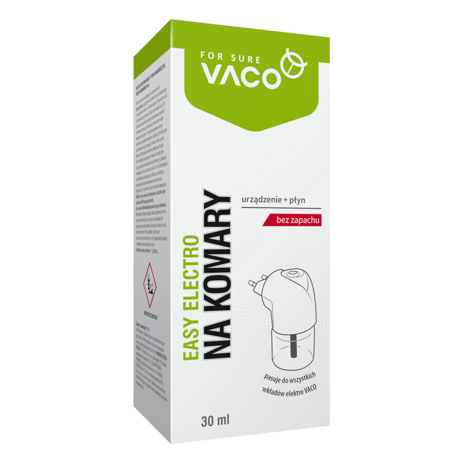 Vaco Easy Electro Mosquito repellent, appareil + répulsif anti-moustiques, 30 ml