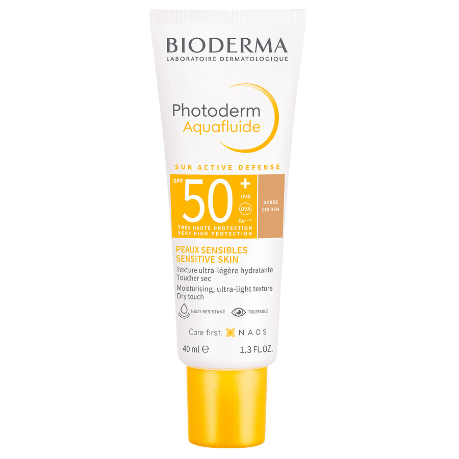 Bioderma Photoderm Aquafluide, écran solaire ultra-léger pour peaux normales, foncées, SPF 50+, 40 ml