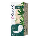 Cleanic Naturals Hemp, serviettes hygiéniques en coton biologique et fibres de chanvre, 20 pièces