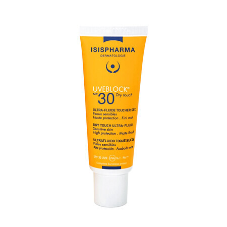 IsisPharma Uveblock Dry Touch, fluid protector ultra-ușor, SPF 30, 40 ml