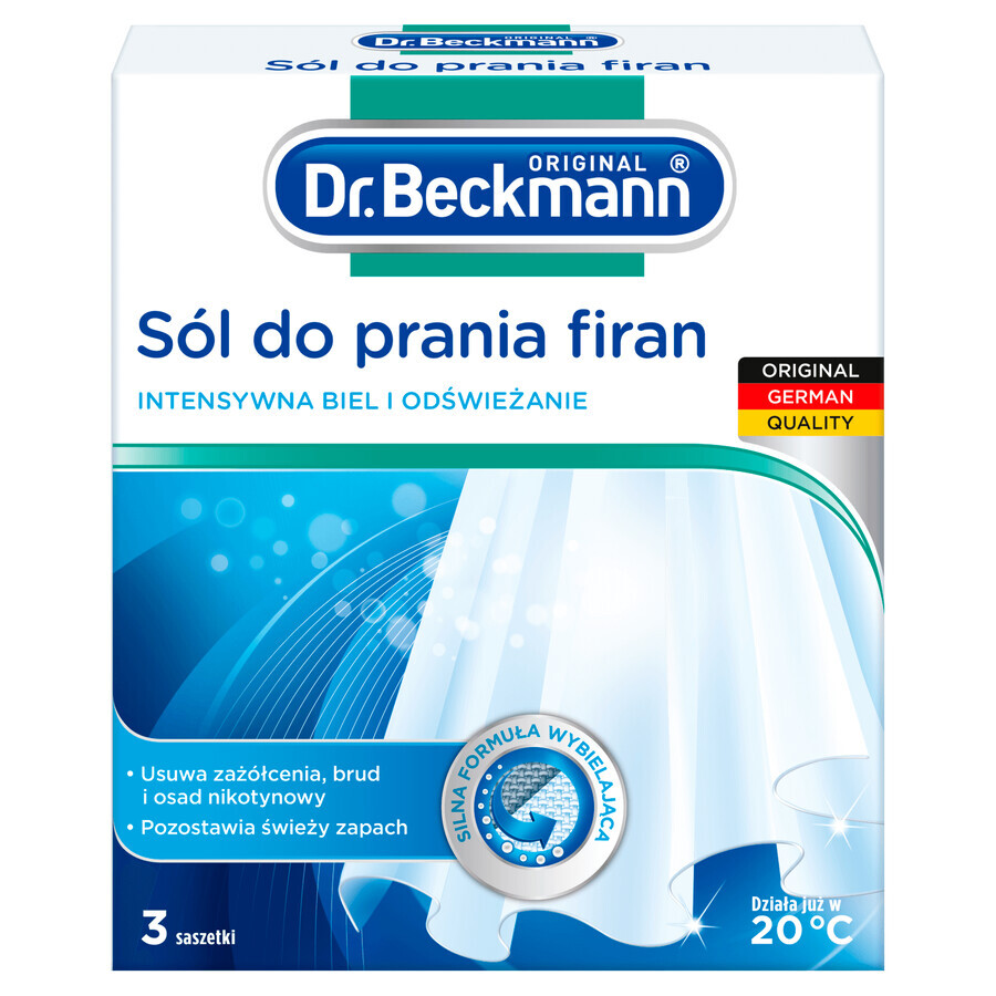 Dr. Beckmann, sal para lavar cortinas, 3 x 40 g