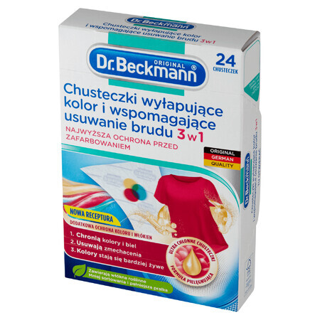 Dr. Beckmann, salviette cattura colore e rimuovi sporco 3in1, 24 pezzi