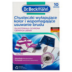 Dr. Beckmann, toallitas que atrapan el color y eliminan la suciedad, para tejidos oscuros, Ultra, 10 unidades