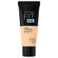 Maybelline Fit Me ! Matte and Poreless, fond de teint matifiant, No. 115, Ivoire, 30 ml