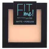 Maybelline Fit Me ! Matte and Poreless, poudre matifiante, No. 104, Soft Ivory, 9 g