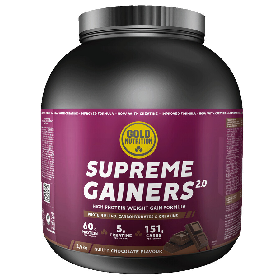 Supreme Gainers 2.0 à la fraise, 2900 g, Gold Nutrition