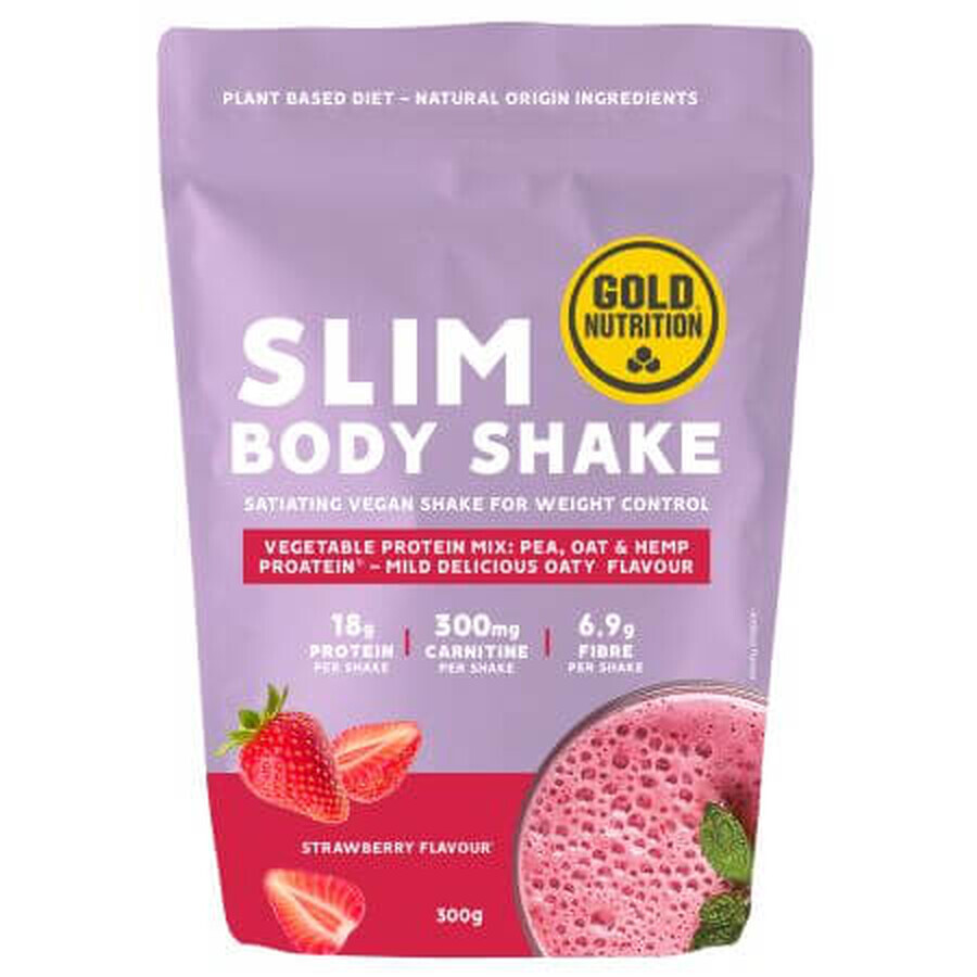 Slim Body Shake à la fraise, 300 g, Gold Nutrition