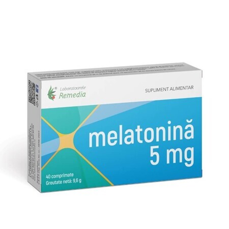 Melatonine, 5 mg, 40 tabletten, Remedia