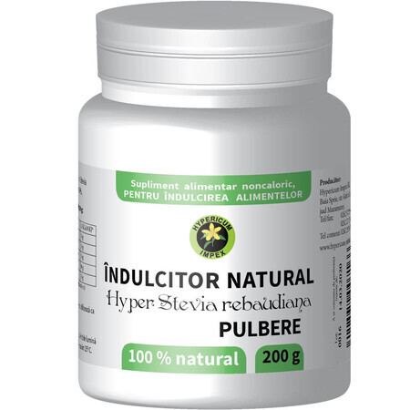 Hyper Stevia rebaudiana poudre édulcorante, 200 g, Hypericum