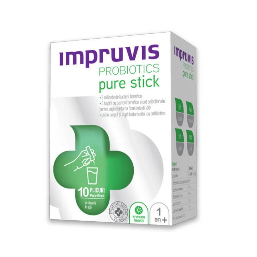 Probiotics Pure Stick, 10 plicuri, Impruvis