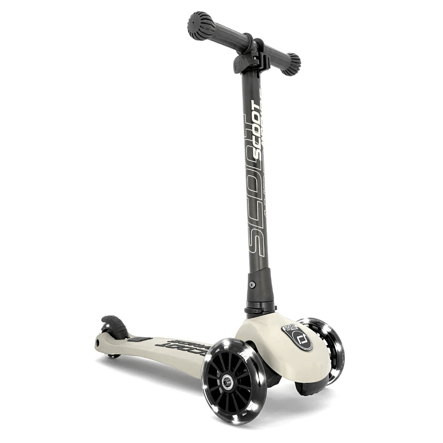 Highwaykick 3 verstellbarer und faltbarer Baby-Scooter mit Leuchträdern, 3 - 6 Monate, Ash, Scoot &amp; Ride