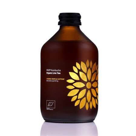 Bebida Bio Kombucha con Yerba Mate y Cafeína, 330 ml, Vigo