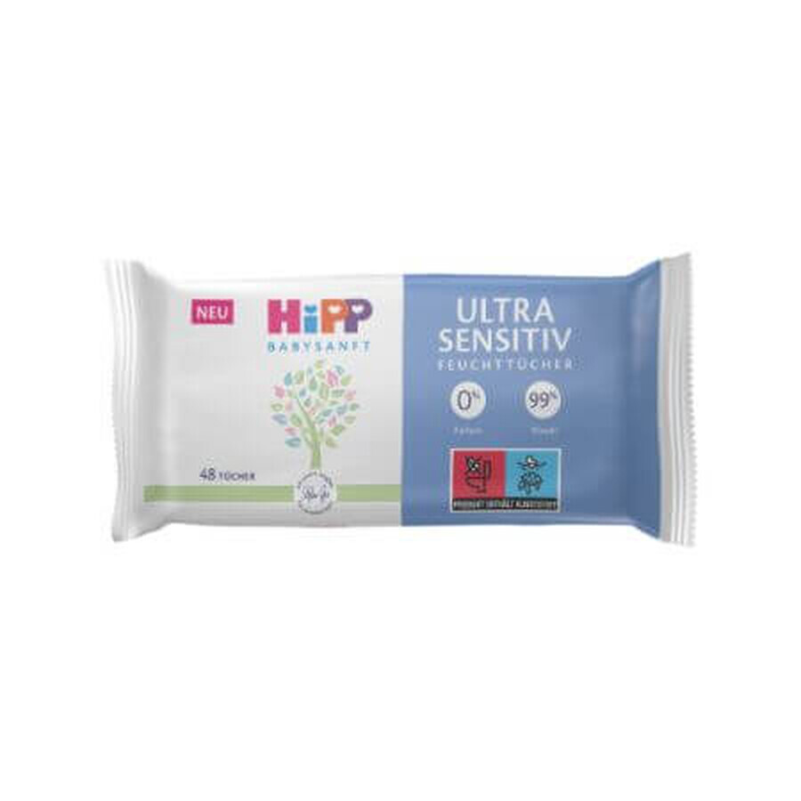 Ultra Sensitive wet wipes, 5 packs x 48 pieces, Hipp