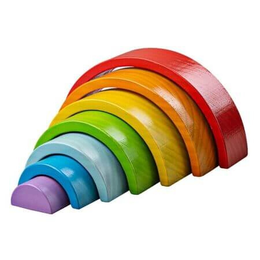 Arcobaleno di legno, + 3 anni, 7 pezzi, Big Jigs