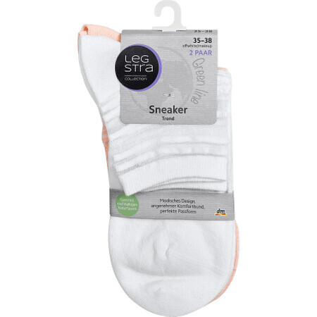 Chaussettes Legstra Sport blanc/rose 35-38, 1 pièce