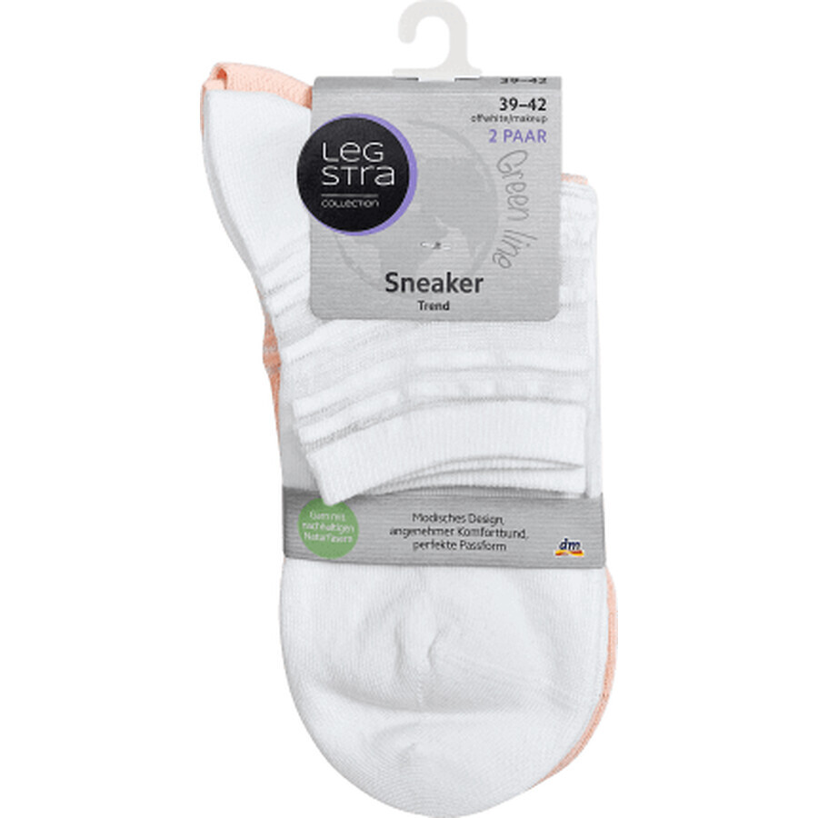 Chaussettes Legstra Sport blanc/rose 39-42, 1 pièce