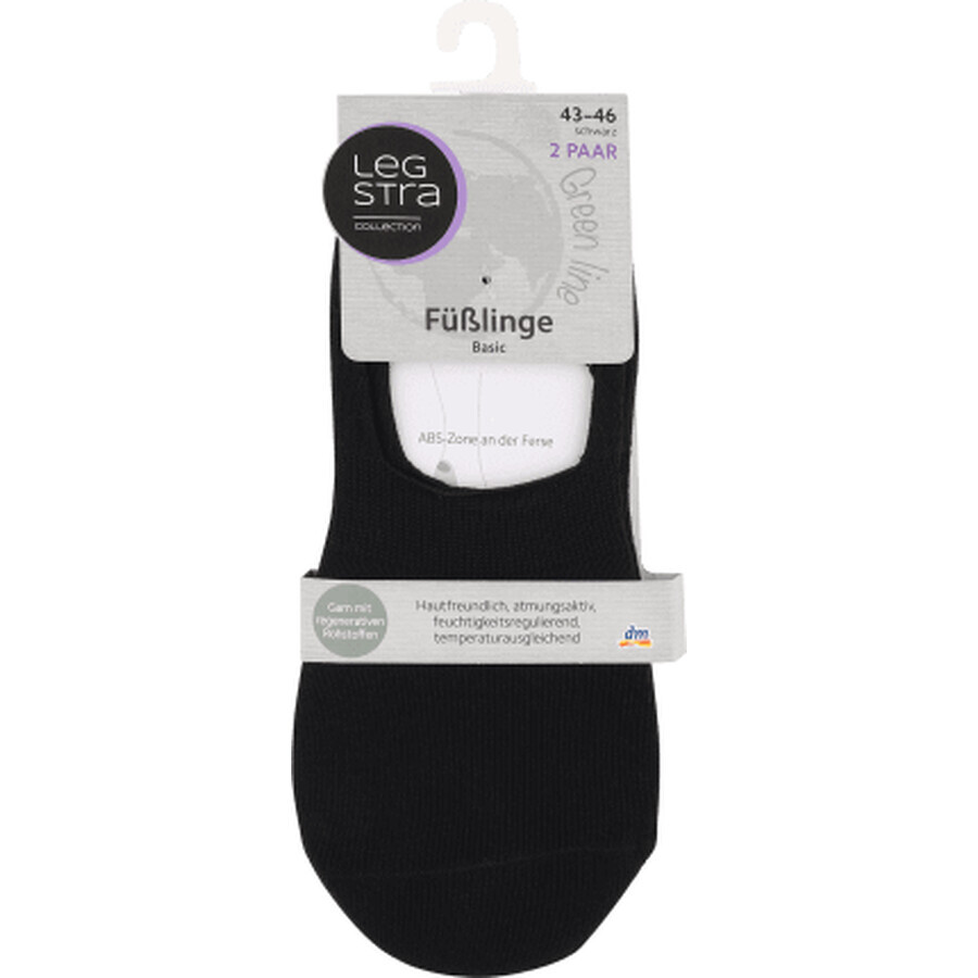 Legstra Chaussettes courtes noires 43-46, 1 pièce