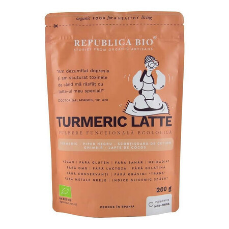 Curcuma Latte en poudre, 200 g, Republica Bio