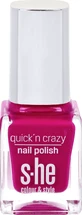 She colour&amp;amp;style Esmalte de uñas Quick&amp;#39;n Crazy 323/818, 7 ml