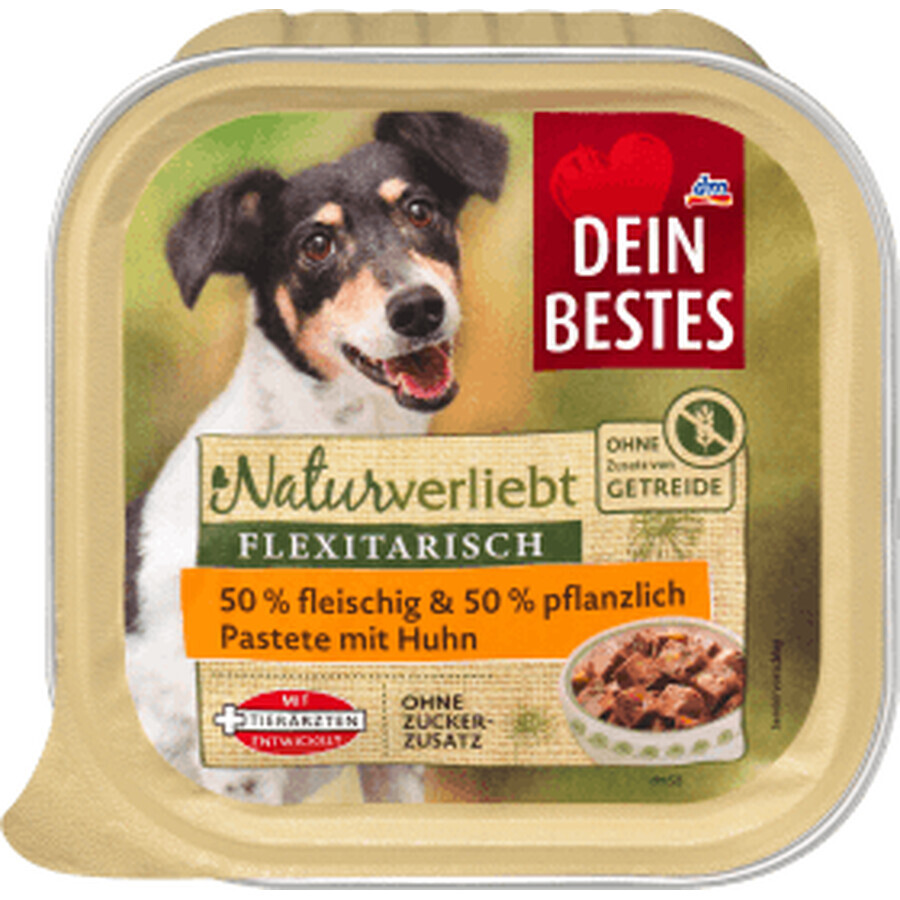 Dein Bestes Hrană umedă pentru câini cu pui, Naturverliebt Flexitarian, 150 g