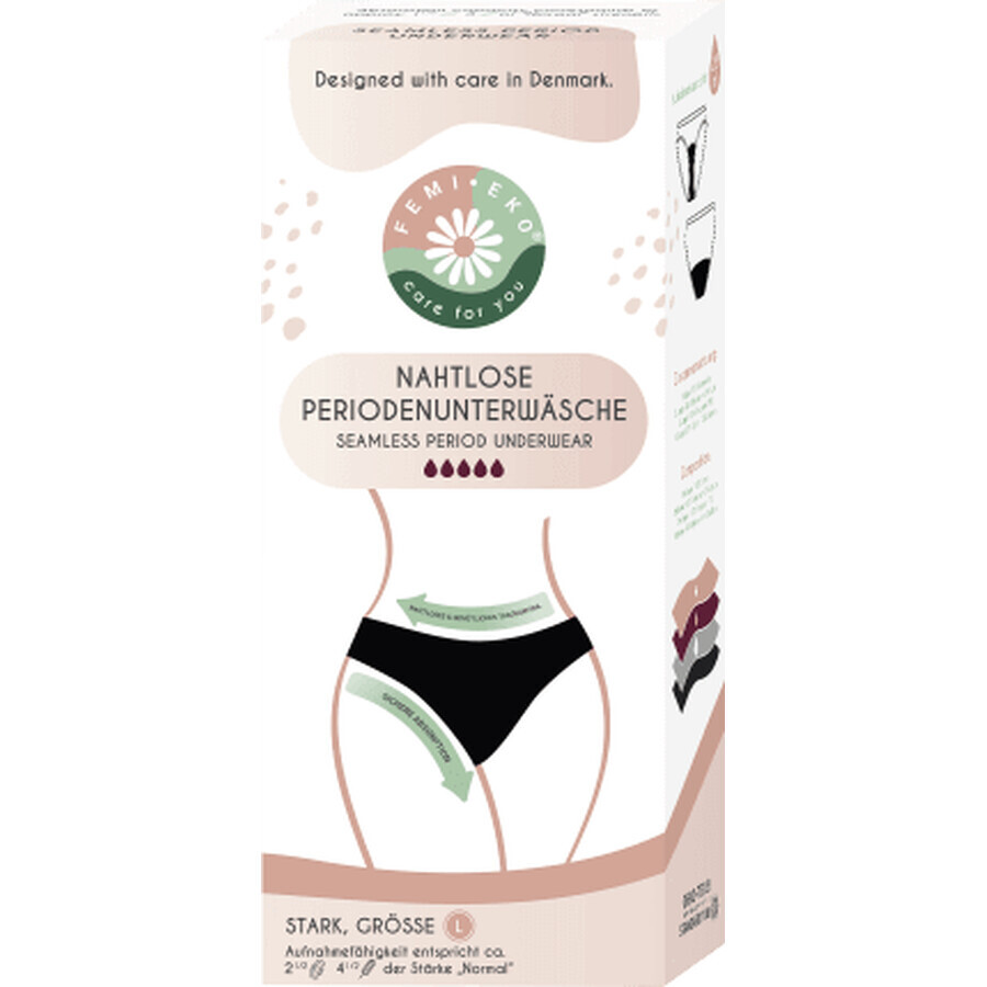 Femi.Eko Serviette hygiénique pour flux important, taille L, 1 pièce