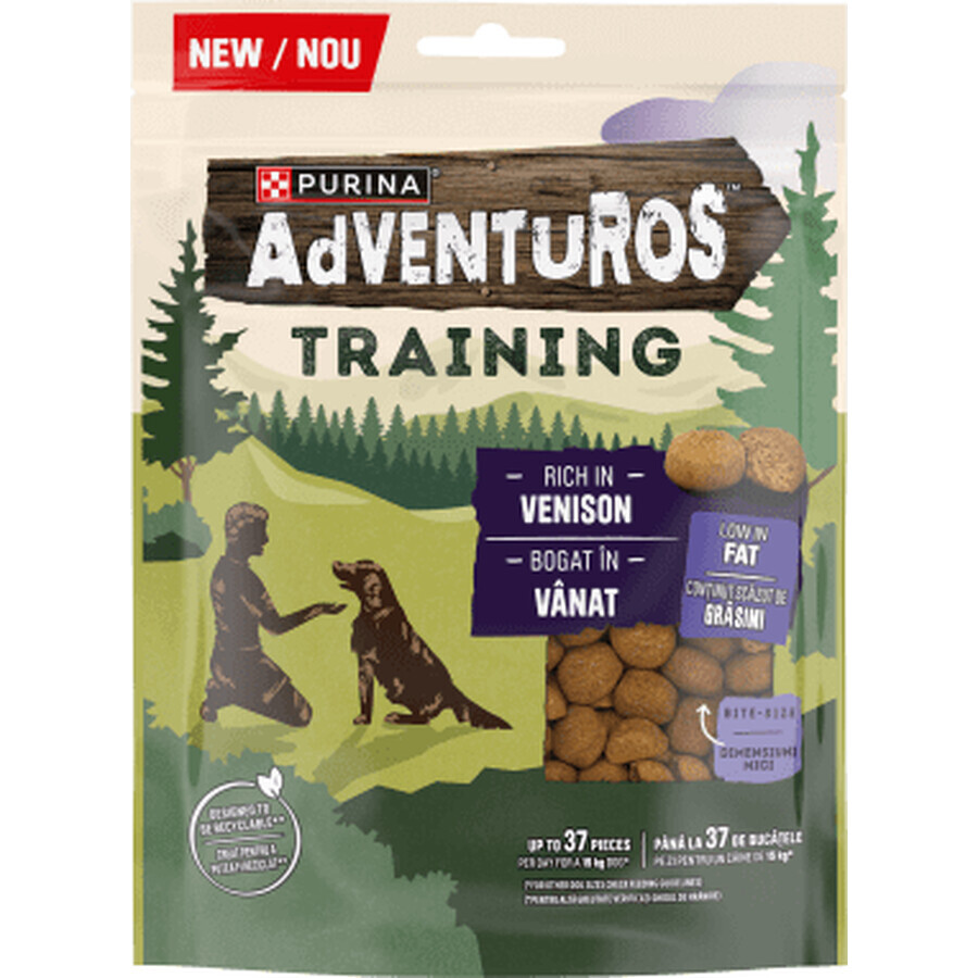 Purina Adventuros Recompense pentru câini cu aromă de vânat, 115 g