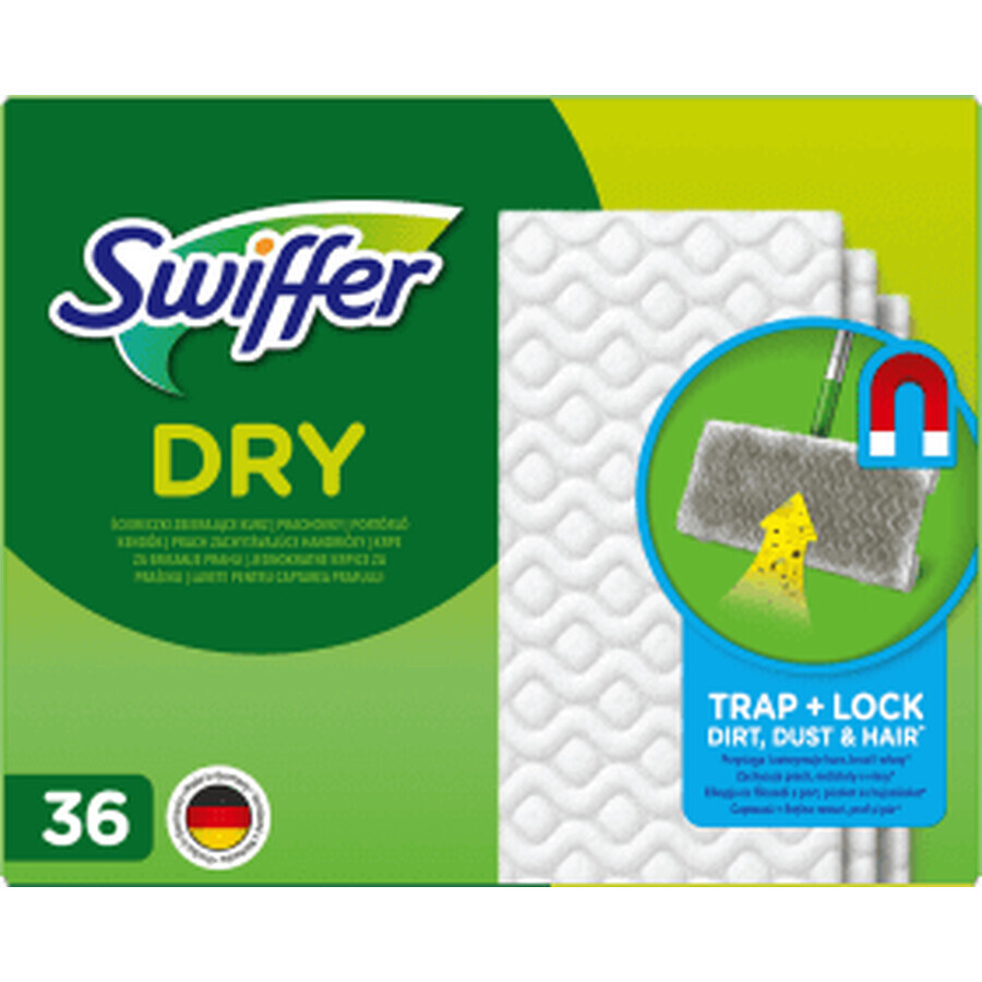 Chiffons Swiffer pour sols secs, 36 pièces