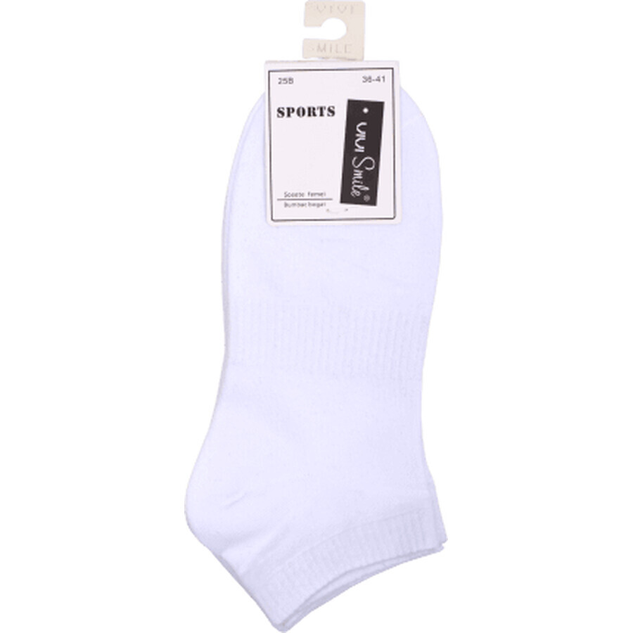 Susino Chaussettes courtes blanches pour dames, 2 pièces