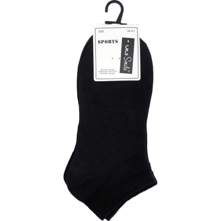 Susino Chaussettes courtes noires pour femmes, 2 pièces