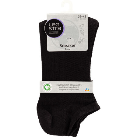 Legstra Chaussettes courtes pour baskets noir nuancé, taille 39-42, 1 pièce