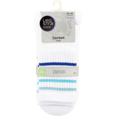 Legstra Short socks shaded white with blue size 39-42, 2 pcs.