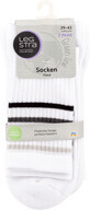 Legstra Chaussettes courtes ombr&#233;es blanc avec gris taille 39-42, 2 pcs.