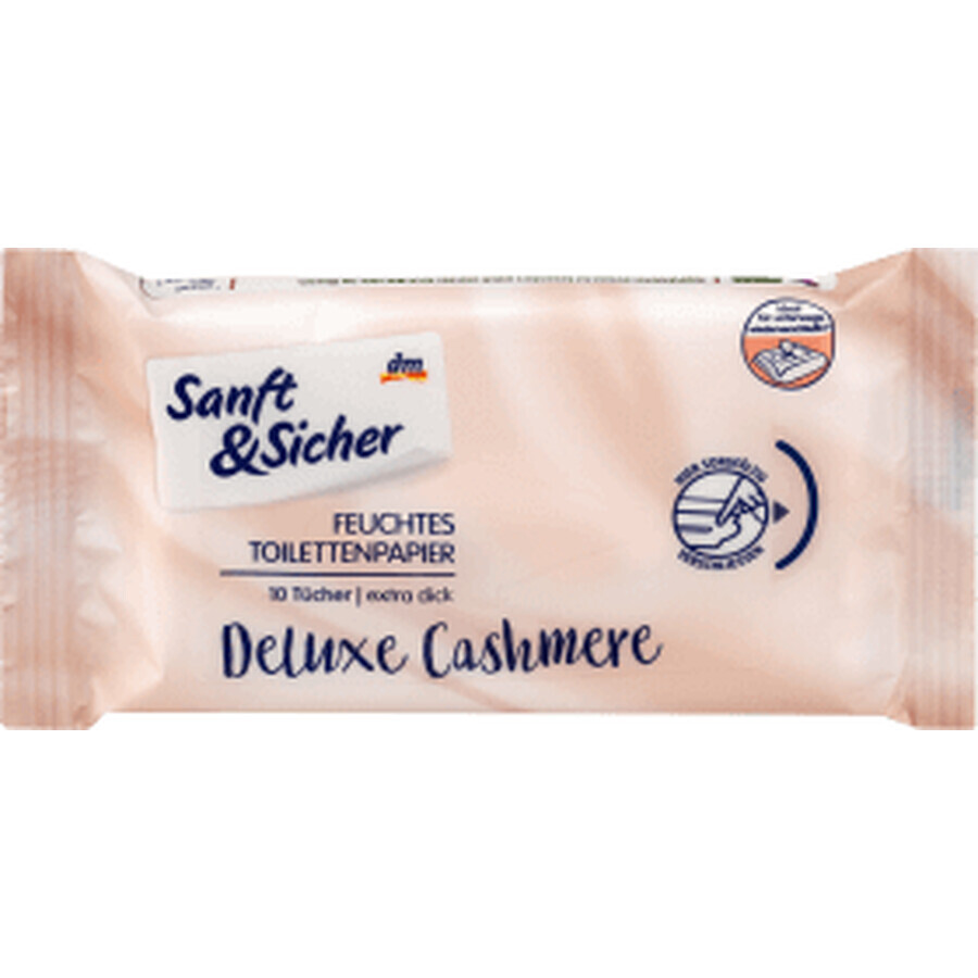 Sanft&amp;Sicher Papier hygiénique humide de luxe en cachemire, 10 pièces