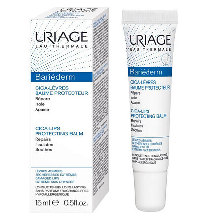 Bariederm Lip Repair Balm, 15 ml, Uriage