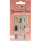 Lot de 24 faux ongles, W7, Glamorous Nails, Jingle Jungle, adh&#233;sif inclus