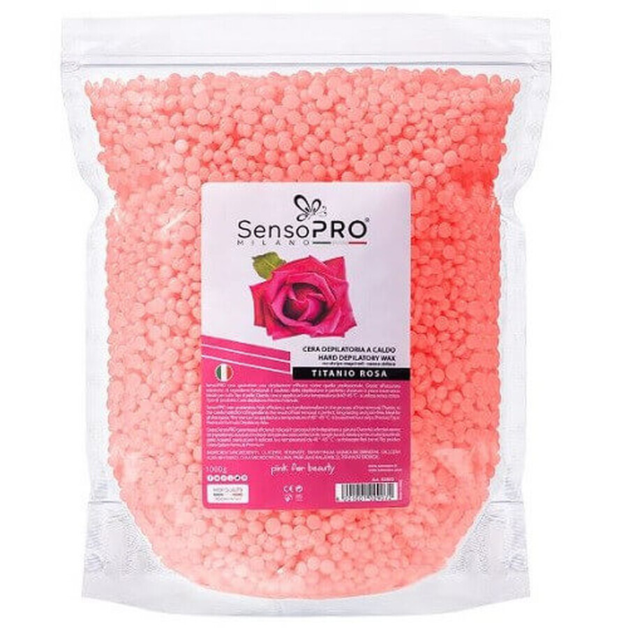 Cire à épiler élastique, granulés, SensoPro, Rose, 1000 g