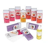 Haarentfernungsset Waxing-Zubehör, SensoPro, 10 Waxing-Tanks, Haarentfernungsöl, Haarentfernungsstreifen