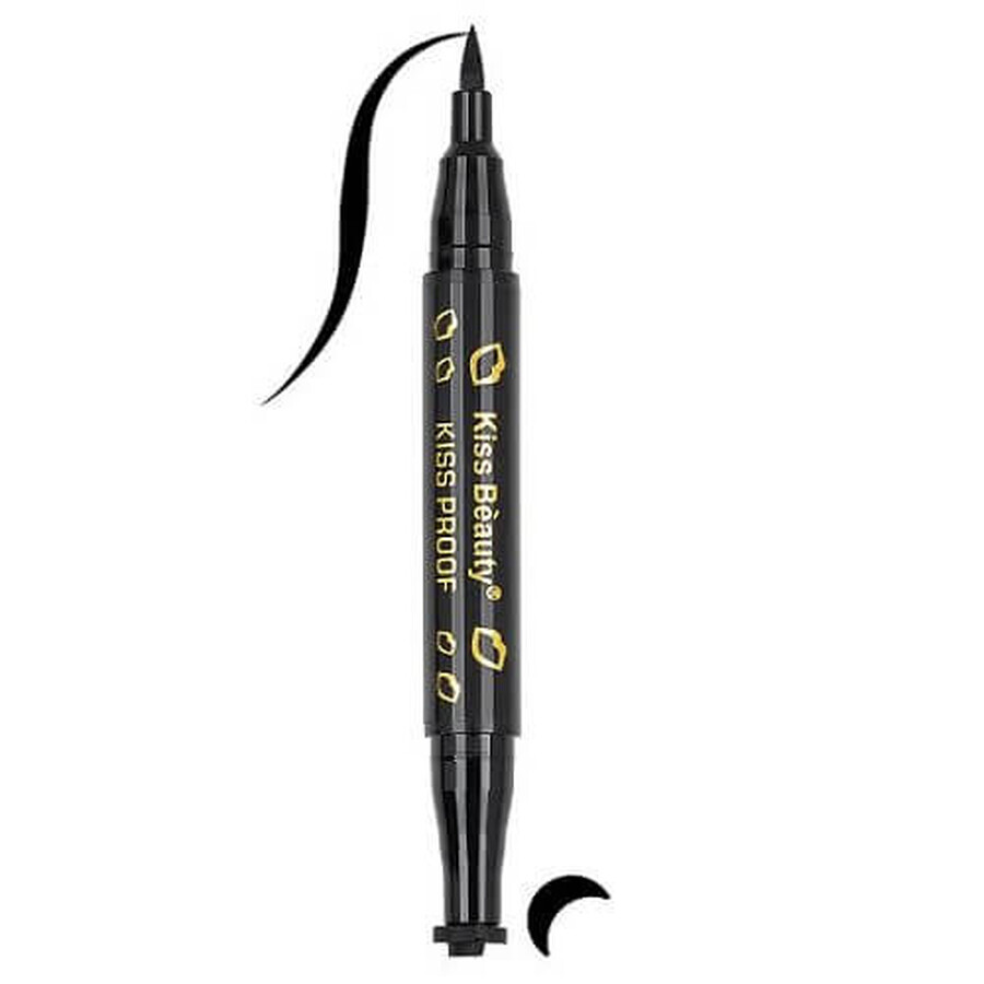 Eyeliner tus carioca, Kiss Beauty, avec tampon demi-lune, 02