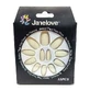 Set van 12 matte nepnagels, Janelove, Mat, Natur