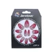 Set van 12 valse nagels met glitters, Janelove, Visiniu