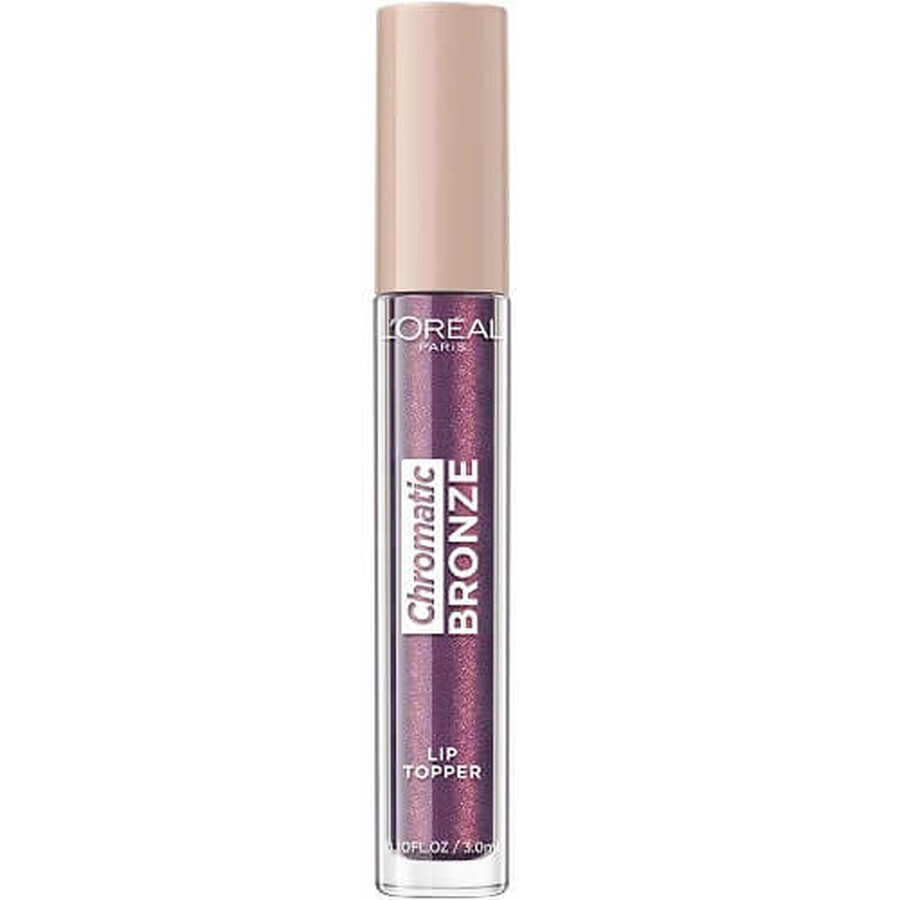 Brillant à lèvres métallique, Loreal, Chromatic Bronze, Lip Topper, 03 Purple Fizz, 3 ml