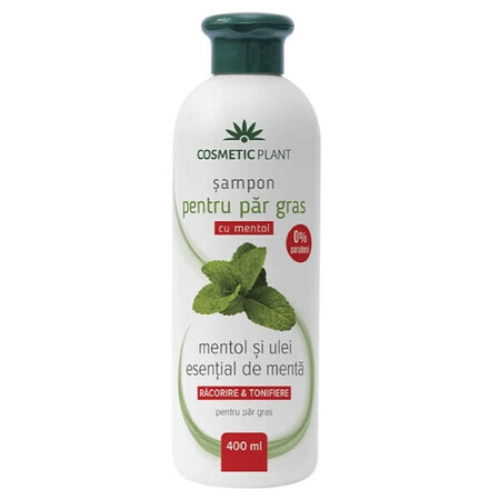 Shampooing pour cheveux gras au menthol et à l'huile essentielle de menthe, 400 ml, Cosmetic Plant