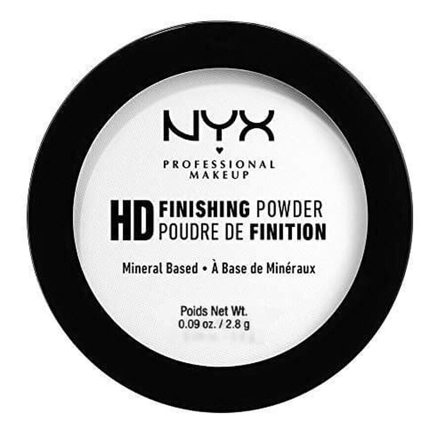 Poudre de maquillage, NYX Professional Makeup, Poudre de finition HD, Mini, Translucide, 2.8 g