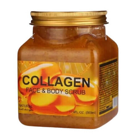 Exfoliant naturel pour le visage et le corps, Wokali, Collagène visage et corps, 350 ml