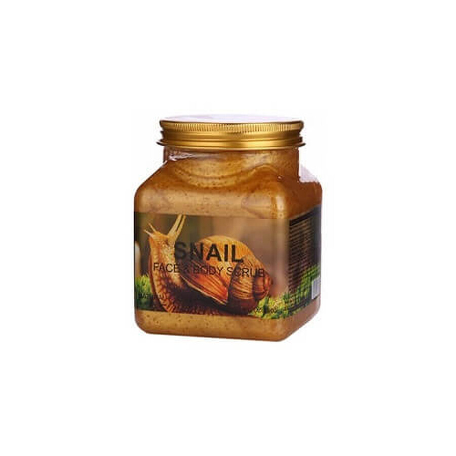 Exfoliant naturel pour le visage et le corps à l'extrait d'escargot, Wokali, Escargot, 350 ml