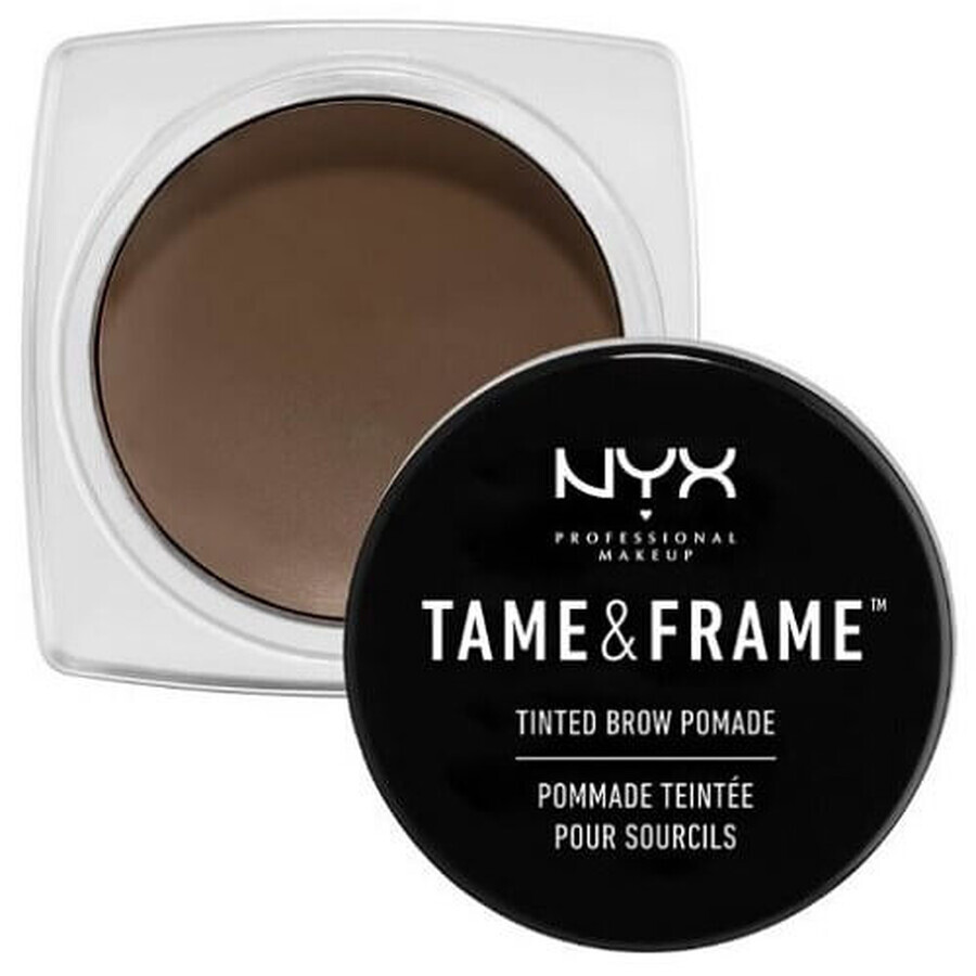 Sprancene Gel, Pomade, NYX Professional Makeup, Tame &amp; Frame Tinted Brow Pomade, Waterproof, 03 Brunette, 5 g