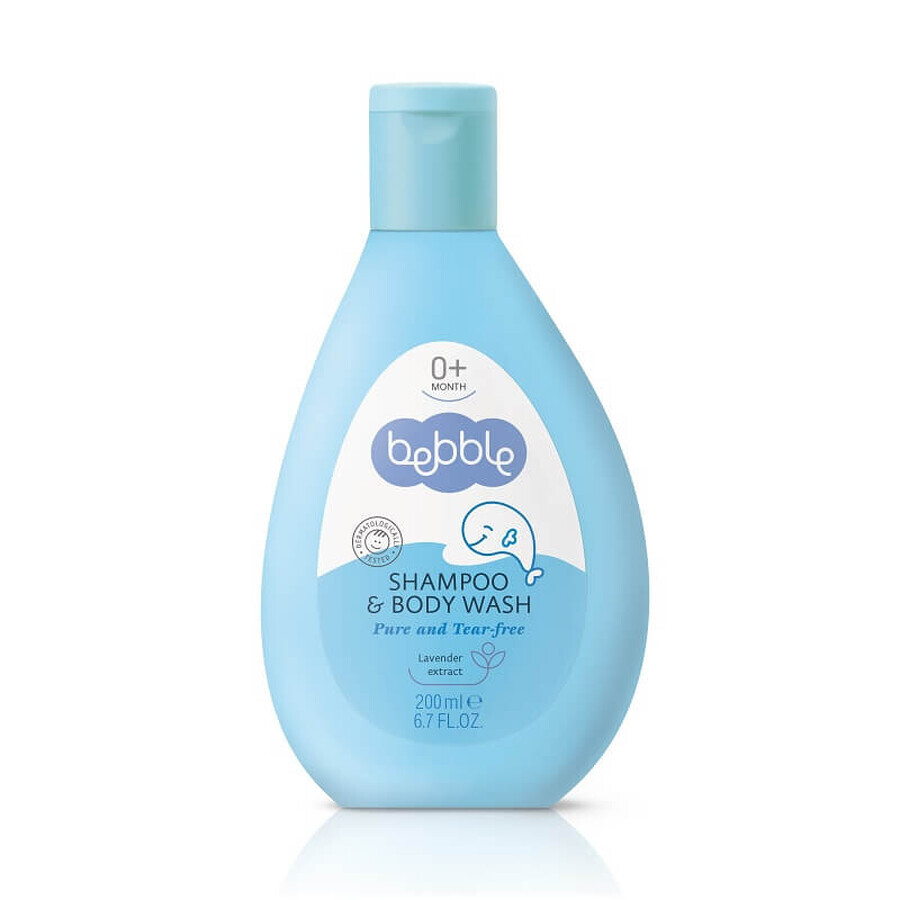 Shampooing et gel de bain 2en1, 200ml, Bebble